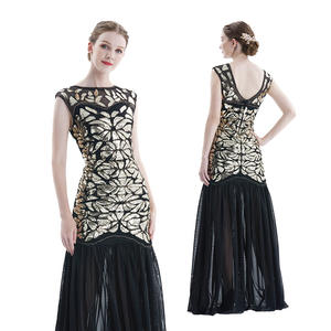 Disfraz de los Años 20, Talla S-XL, Vestido Largo de Noche con Lentejuelas Negras para Mujer, Estilo Gatsby, para Fiesta, Baile de Graduación, Cosplay - Product Image 1