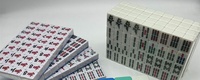 Jeu de Mahjong en mélamine personnalisé, 144 à 166 tuiles, grande table de jeu pour 4 joueurs