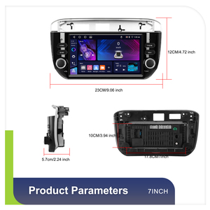 Podofo 7 "4 + 64G Android autoradio stéréo sans fil Carplay/Android Auto GPS/DSP/Wifi/FM/RDS/BT pour <span class=keywords><strong>FIAT</strong></span> <span class=keywords><strong>Punto</strong></span> 2012-2016 ODM OEM - Product Image 5