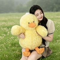 Peluche Canard Jaune Moelleux, Grande Poupée en Peluche à Câliner, Décoration de Canapé, Jouet Anti-Stress pour Cadeau d'Anniversaire