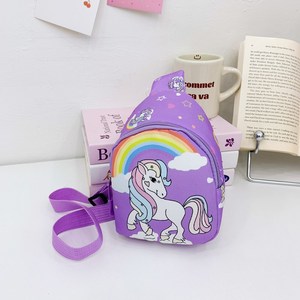 Bolsas cruzadas de unicornio de dibujos animados de uso diario, paquete de pecho, tarjetero, monedero, bolsas de mensajero para niños, logotipo personalizado - Product Image 4