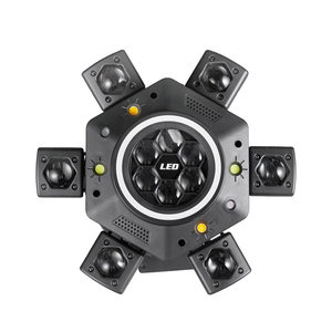 Luz de Ambiente <span class=keywords><strong>LED</strong></span> Giratoria de Alta Gama IP33 de 6 Brazos con Láser de Siete Colores, Control Remoto/Sonido, Cabezal Móvil para Salas de Karaoke KTV - Product Image 5