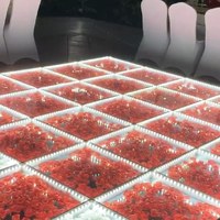 Lantai Dansa Pernikahan Bunga LED Starlit Lampu LED Portabel Kustom Gaya Baru