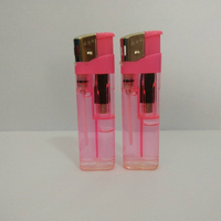 Briquet à gaz jetable en plastique avec logo, au butane, design moderne, portable