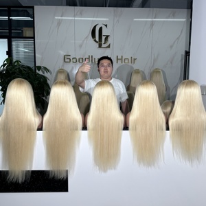 Perruques sans colle 5x5, 100% cheveux humains, densité 250, perruque brésilienne sans colle, cheveux humains bruts 613 - Product Image 1