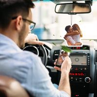 Désodorisants de voiture personnalisés en papier double face, imprimés en typographie, à suspendre, cadeau promotionnel personnalisé