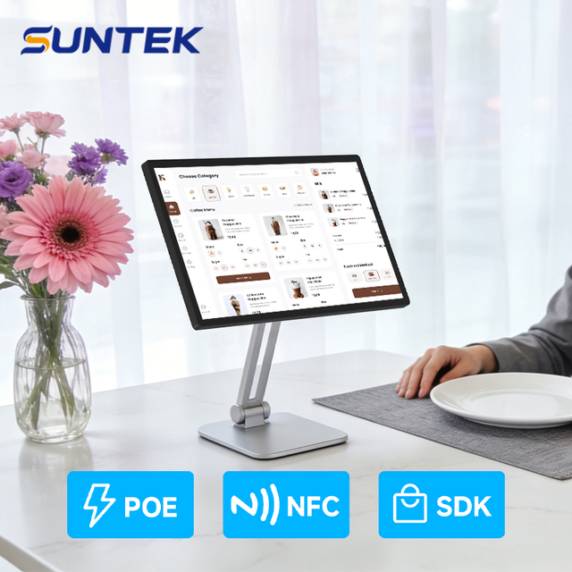 Suntek Smart Control 15.6'' 21.5'' Touch Screen Monitor Android 14 USB Wall-Mounted Tablet PC Kitchen Display System KDS