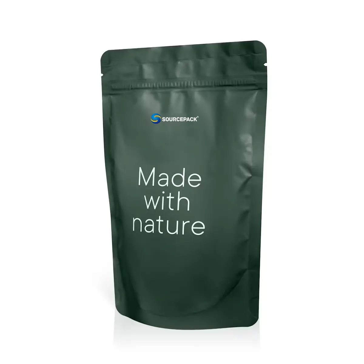 Doypack Embalagem Eco Reciclável personalizada Ziplock Zipper para alimentos, chá, maquiagem, pó, papel plástico, sacola de plástico para levantar