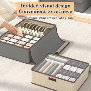 Boîte de rangement pliable pour vêtements domestiques, organisateur multifonction de haute qualité pour sous-vêtements et chaussettes, boîte de rangement pour armoire avec couvercle - Product Image 5
