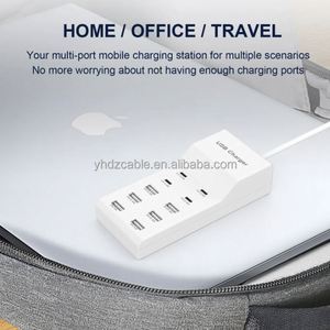 50W High Speed <b>USB</b> Wall Charger with 6 <b>USB</b>-A and 4 <b>Type</b>-<b>C</b> Ports Fast Charging for 11/12/13/14 and Laptops - Product Image 3