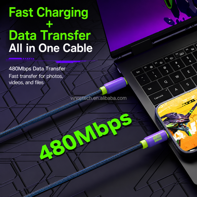 High Quality 1M 2M 240W Type-C to C Braided Data Cable 5A Fast Charging Aluminum Alloy for iPhone 18 Laptop Charging Cable