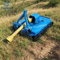 Cortadora de Césped con Enganche de 3 Puntos para Tractor, Altura Ajustable, Desbrozadora Rotativa Accionada por PTO con Engranaje para Huertos, Campos y Terrenos de Pastoreo