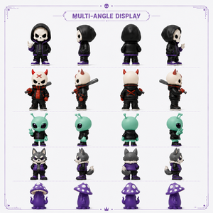 Figurines PVC personnalisées Goth Punk Crâne Alien, Diable cornu, Loup-garou, Champignon <span class=keywords><strong>Mutant</strong></span>, Thème Gothique, Mascotte de collection Halloween - Product Image 4