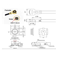 Connecteur d'antenne UFL/u.FL MHF4 Femelle/Mâle personnalisable, câble coaxial d'extension RG1.13 RG178, antenne patch