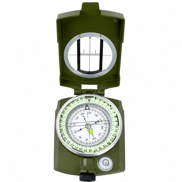 Custom Adventure Survival Compass Black Aluminum Alloy Case Multifunctional Luminous Waterproof Shockproof Portable