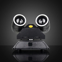Lumière d'effet de scène à double tête rotative automatique, lumière laser LED activée par le son, stroboscope à tête mobile RGBW, KTV, pub, bar