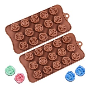 Rose Silicone Cake <b>Chocolate</b> Mould Wax <b>Melt</b> Soap Flower Mold Valentine Clay DIY Crafts - Product Image 4