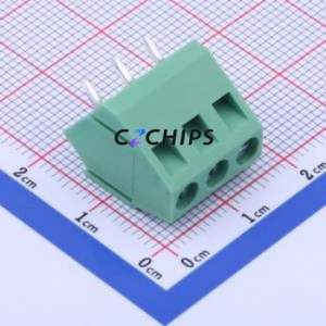 DB103-5.08-3P-GN-S Screw Terminal Block P=5.08mm Connector ( Construction: 1x3P )( Pitch: 5.08mm )( Color: Green ) - Product Image 1