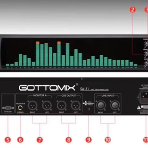 เครื่องวัดสเปกโตรมิเตอร์แบบพกพา Gottomix SA-31 สำหรับทำแผนภูมิเพลง โครงสร้างพลาสติก/อะลูมิเนียม ผลิตในจีน ระบบไฟฟ้า ไม่มีการรับประกัน - Product Image 3