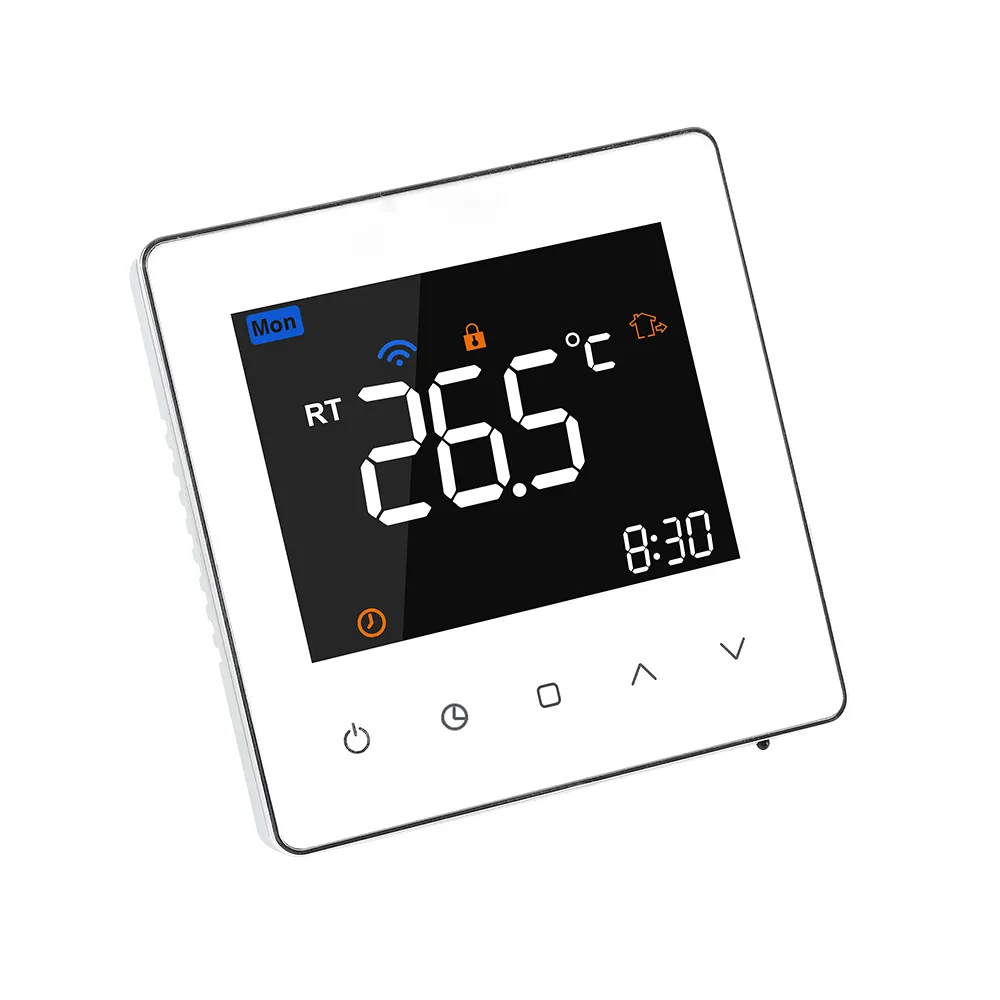 バックライトスマートホーム温度コントローラーを備えたワイヤレスデジタルプログラマブルTuyaWifi LCDスクリーンディスプレイ