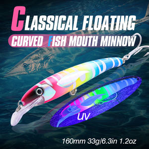 Nuove Esche Minnow Luminose per Pesca a Traina in Profondità FJORD, 160mm 33g, Esche Galleggianti in Plastica Dura per Pesca in Acqua Dolce - Product Image 2