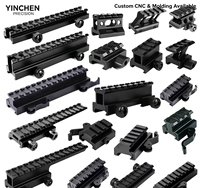 Adaptateur de montage optique à profil bas en aluminium, usiné CNC en acier inoxydable