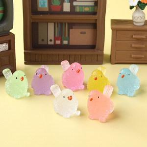 Simulation d'oiseau tête haute Animal aménagement paysager Micro-paysage décoration ornement résine lumineuse bricolage accessoires petits accessoires - Product Image 1