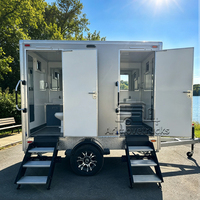 Remorque de toilettes portables personnalisée à prix abordable, remorque de toilettes mobiles, remorque de salle de bain portable VIP pour chantier de construction