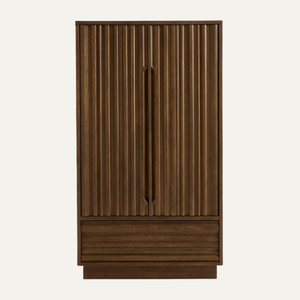 Mueble de Almacenamiento Moderno con Listones de Madera para Bar en Casa, Bodega, Sala de Estar, Comedor, Uso en Hoteles - Diseño de Muebles Versátil - Product Image 1