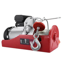 Palans électriques portables à câble métallique PA 500 kg, 220 V/110 V, vitesse de levage 8 m/min, crochet anti-chute, télécommande, IP54, longueur 12 m