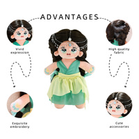Poupée personnagre en peluche sur mesure, tenue exquise, toucher doux, pour collection de fans, décoration intérieure, cadeau de fêtes, acheteurs en gros