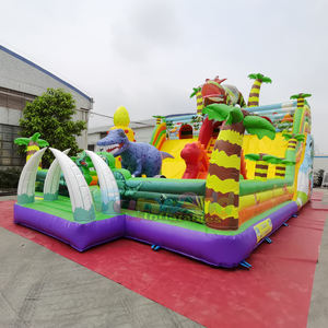 Castillo inflable comercial con tobogán, parque de juegos gigante para exteriores, ciudad de diversión para niños - Product Image 2