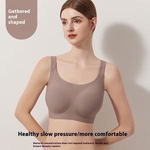 Shanhao biancheria intima senza soluzione di tutti i giorni senza soluzione di continuità reggiseno di gelatina senza fili con sottili spalline di seta convertibili larga in maglia Logo sulla tazza - Product Image 2