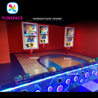 Simulador de Baloncesto Interactivo para Interiores, Precio de Fábrica de Funspace, Juego de Baloncesto Multijugador, Aro de Baloncesto