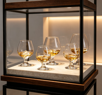 Ensemble personnalisé de verres à whisky à tige courte, verres de dégustation, verres à brandy, verres à vin à ventre bombé, verres à vin de style simple