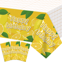 Nappe de fête d'été YOT citron pastèque fraise pamplemousse PE décoration de fête nappe fournitures de fête