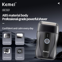 Rasoir électrique Kemei Km-t227, couleur noire pure, 5 W, 1800 mAh, puissance élevée, 8000 tr/min, rasoir à barbe pour homme super rapide, mouvement alternatif