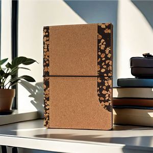 Custom Ecological <b>Journals</b> Note Taking Woodfree Paper Grain Fabric Hardcover Notebook Horizontal Elastic Band Pocket 100 Sheets - Product Image 2
