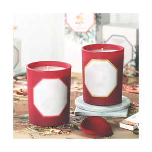 Serie de flores de boda de playa fragancia de vela perfumada de vidrio Auro esmerilado colorido con embalaje - Product Image 6