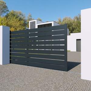 Usine <span class=keywords><strong>de</strong></span> porte d'entrée à motif <span class=keywords><strong>de</strong></span> bande solide en métal élégant <span class=keywords><strong>de</strong></span> haute qualité bon marché Fabrication sur mesure Porte d'allée robuste | Nouveau modèle - Product Image 5