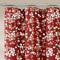 Rideau de douche en tissu polyester à motif floral CF, style Cottage Core, motif fleur pleureuse, pour salle de bain