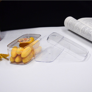 Petite boîte de rangement transparente en plastique avec couvercle, conteneur multi-usage pour gâteaux à la mousse, pâtisseries, bonbons et souvenirs du Nouvel An, vente en gros - Product Image 1
