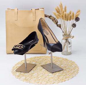 Biểu tượng tùy chỉnh thép không gỉ vàng cửa hàng cao gót hiển thị đứng Giày kệ - Product Image 3