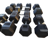 Équipement de musculation gratuit : Haltères hexagonaux en caoutchouc de 10 kg pour la gym, en livres