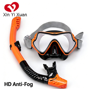 xinyixuan - Set de Snorkel Rosa y Negro con Máscara y Tubo Seco, Cristal Templado Antivaho para Buceo y Natación para Adultos - Product Image 3