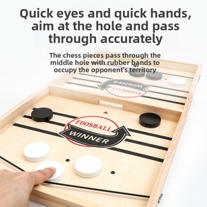 Jeu de société éducatif Hockey Fast Sling Puck - <span class=keywords><strong>Matériel</strong></span> en bois pour les enfants de 5 à 7 ans et les adultes, jeu interactif - Product Image 5