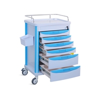 Chariot d'urgence médical pour anesthésie et soins intensifs SKR-MT625 SAIKANG ABS, certifié CE/ISO EN60601, classe I, pour hôpitaux