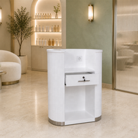 Meubles de salon, mobilier moderne pour salon de coiffure, magasin de vêtements, salon de beauté, mini-bureau d'accueil en bois blanc - Acheter le produit sur Alibaba.com