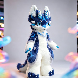 Costume en fourrure personnalisé sur mesure, multi-tons, taille humaine, avec cadre intégral, articles de fête à thème pour les merchandises de supermarché - Product Image 4