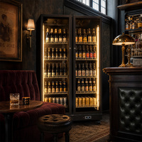 Réfrigérateur-congélateur commercial à porte vitrée simple/double/triple avec vitrine pour supermarché, idéal pour la bière et les boissons